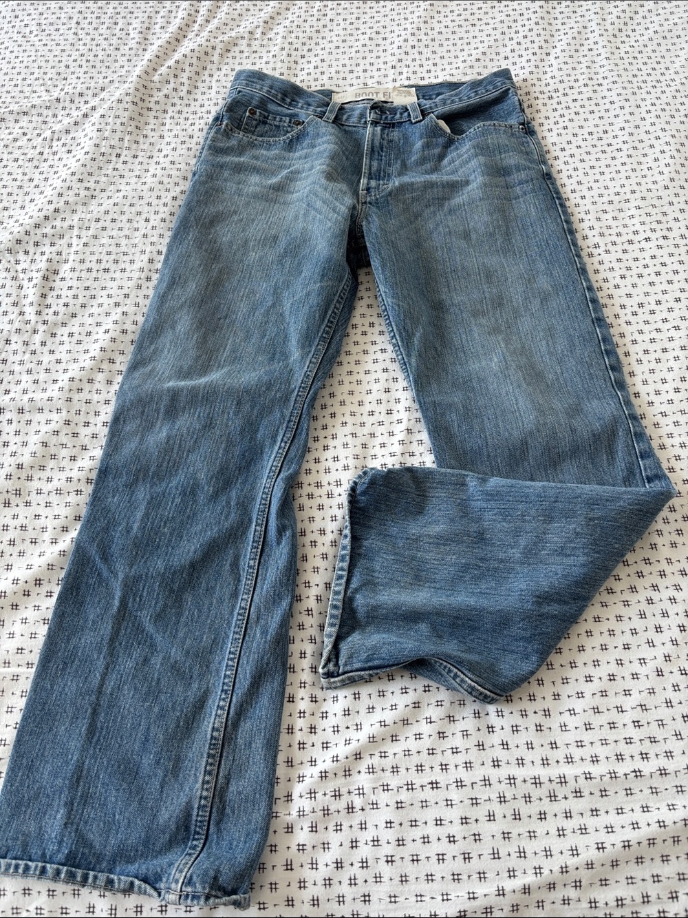 Vintage GAP boot fit jeans, medium wash, 5 pockets, 100% cotton, USA, 32/30